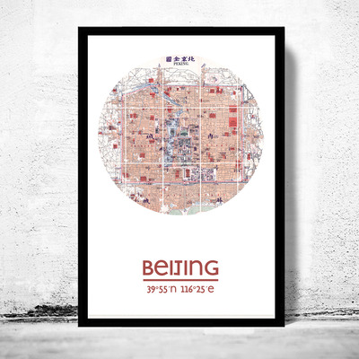 Beijing - city poster - city map poster print - Thumbnail 5