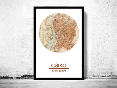 CAIRO - city poster - city map poster print