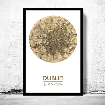 Dublin - city poster - city map poster print - Thumbnail 4