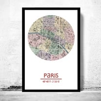 PARIS - city poster - city map poster print