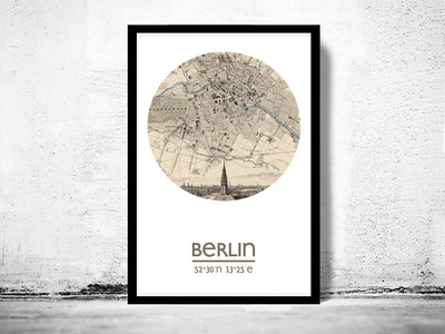 BERLIN - city poster - city map poster print