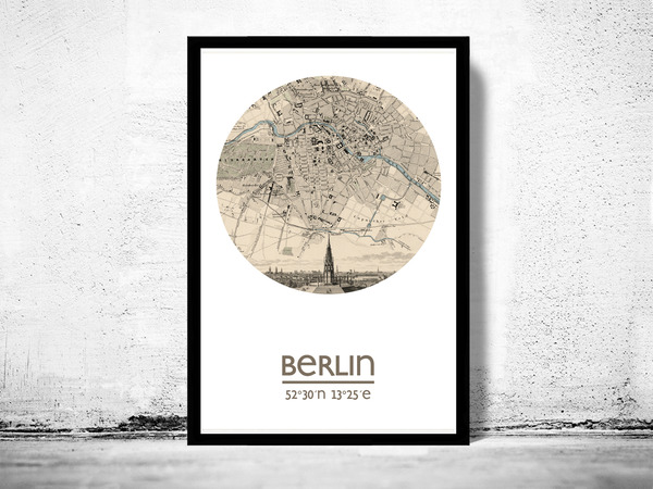 BERLIN - city poster - city map poster print