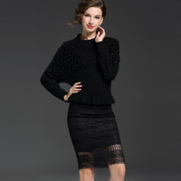 VITI BAT SLEEVES ELEGANT GRAY BLACK DRESS 1223 - Thumbnail 1