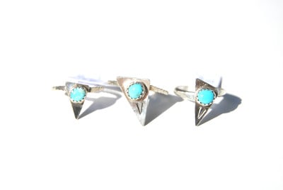 Silver & Turquoise Triangles