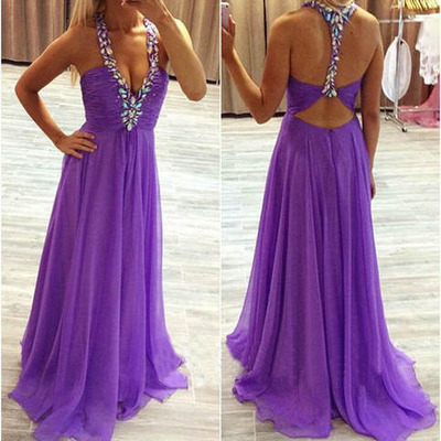 Purple prom dress,long prom dress,backless prom dress,cheap prom dresses,charming prom dress,evening dresses,153937 - Thumbnail 4