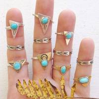 Brass & Turquoise Triangles - Thumbnail 2