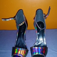 Irridescent Sling Back Shoe - Thumbnail 2