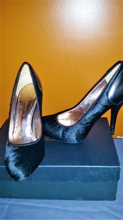 Black Pony Hair Pump