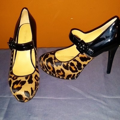 Nine west leopard print /patent leather heel - Thumbnail 4