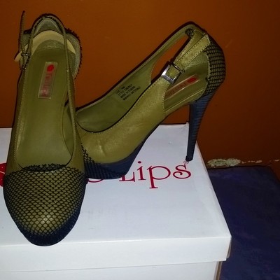Olive platform stiletto 