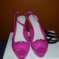 Pink Patent Leather Sling Back Heel - Thumbnail 1