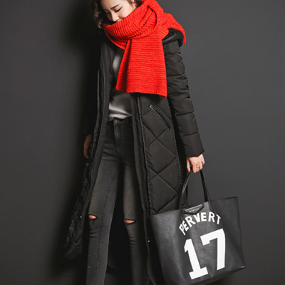 Othermix brand detachable black long warm winter 5mw407