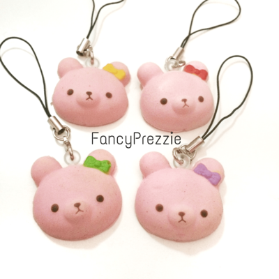 Mini Pink Rabbit Bunny Bow Squishy 