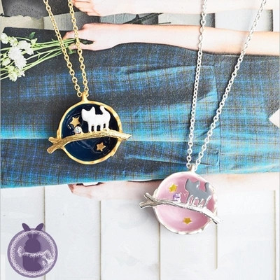 Harajuku planet kitty necklace bracelet