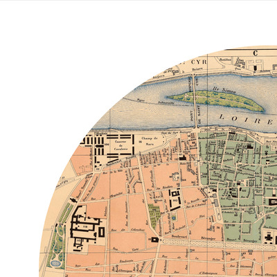 Tours - city poster - city map poster print