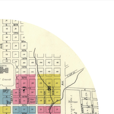 Austin tx - city poster - city map poster print