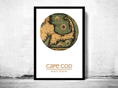 CAPE COD - city poster - city map poster print