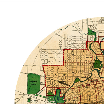 Fort wayne - city poster - city map poster print