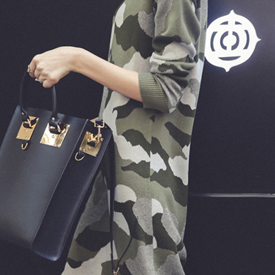 Othermix japanese street fashion camouflage sweater dress 5mb4113x