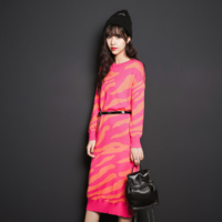 OTHERMIX LIGHT PINK CAMOFLAGE COMFORTABLE COTTON CASUAL DRESS 5MB4145X - Thumbnail 4