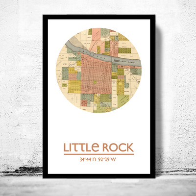 Little rock - city poster - city map poster print - Thumbnail 2