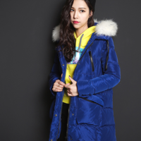 OTHERMIX LIGHT BLUE NAVY WOOLEN WARM HOODED WINTER COAT 5MV4080N - Thumbnail 1