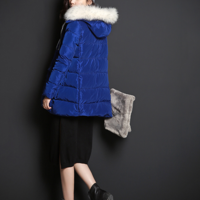 OTHERMIX LIGHT BLUE NAVY WOOLEN WARM HOODED WINTER COAT 5MV4080N - Thumbnail 3