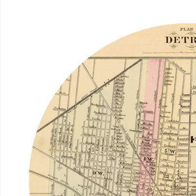 Detroit - city poster - city map poster print