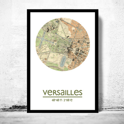 Versailles - city poster - city map poster print