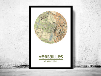 VERSAILLES - city poster - city map poster print