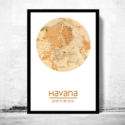 Havana - city poster - city map poster print