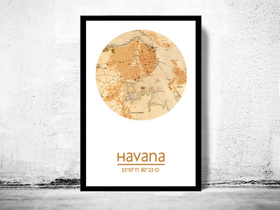 HAVANA - city poster - city map poster print
