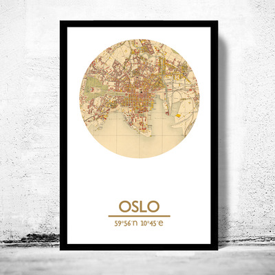 Oslo - city poster - city map poster print