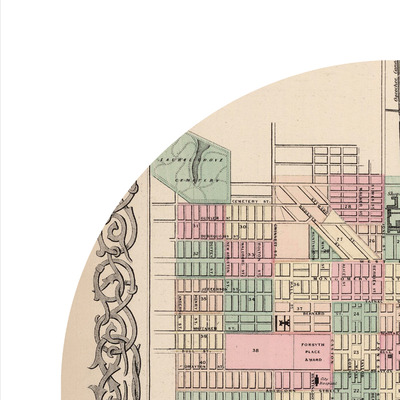 Savannah ga - city poster - city map poster print