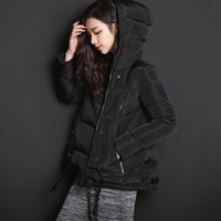 A SHAPED STYLE OTHERMIX THICK HOODED WINTER COAT WITH ZIPPER 5MV4092N-2 - Thumbnail 1
