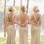 Gold Sequin bridesmaid dress,charming bridesmaid dress,Short Sleeves bridesmaid dress,Open Back bridesmaid dress,Long Bridesmaid Dresses,150120028-1