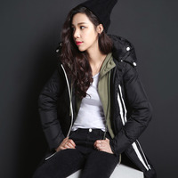 OTHERMIX RED BLACK WHITE HOODED WINTER COAT 5MV4090N-2 - Thumbnail 2