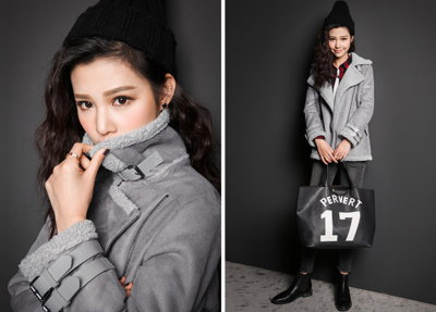 GRAY SUEDE MOTORCYCLE STYLE WOOLEN LEATHER JACKET OTHERMIX 5MG4010X