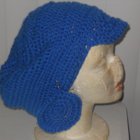 Crochet Big Slouchy Hat with Circle Earrings 2 - Thumbnail 1