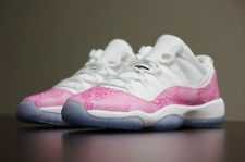 Retro 11 low white pink snake skin (big kids)