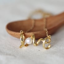 Romantic Pearl Love Necklace