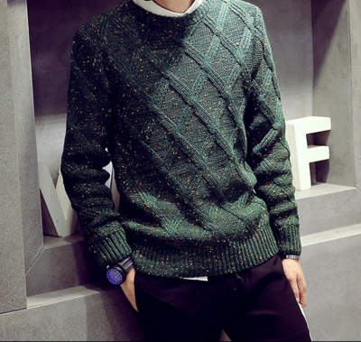 TWISTING WORK MIXED COLORS JAPANESE STREET STYLE SWEATER A247-M43