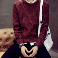 TWISTING WORK MIXED COLORS JAPANESE STREET STYLE SWEATER A247-M43 - Thumbnail 2