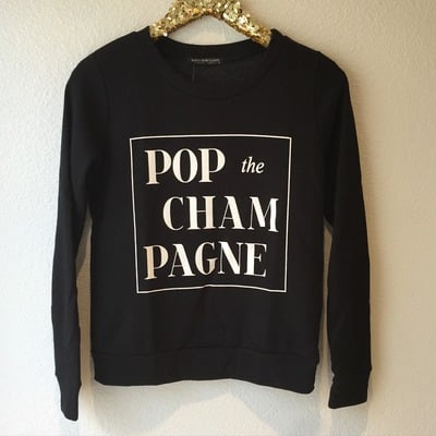 Pop the champagne terry knit top - Thumbnail 3