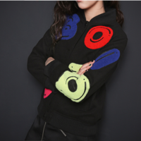 PATCHWORK WITH MULTI COLORS FIGURED BASEBALL JACKET 5MJ4080N - Thumbnail 3