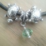 Light Green Crystal & Turtle Spacers Charm Bracelet-1