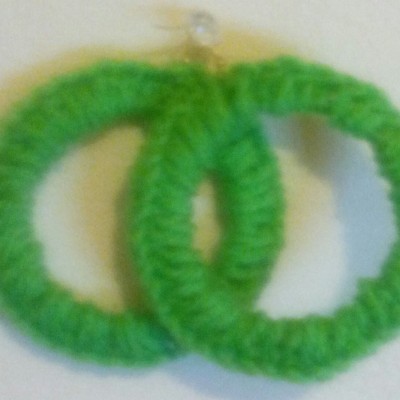 crochet circle earrings one color