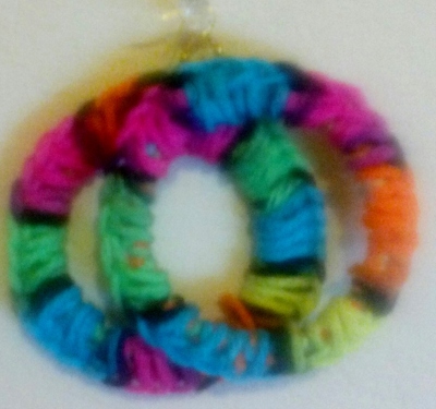 Crochet Circle Earrings Mix Colors