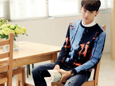 KOREAN STYLE SPELL COLORED COTTON ART SWEATER 5ME178