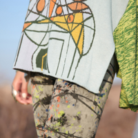 MONGOLIAN RETRO STYLE ABSTRACT PATTERN LOOSE SWEATER 51151288 - Thumbnail 2